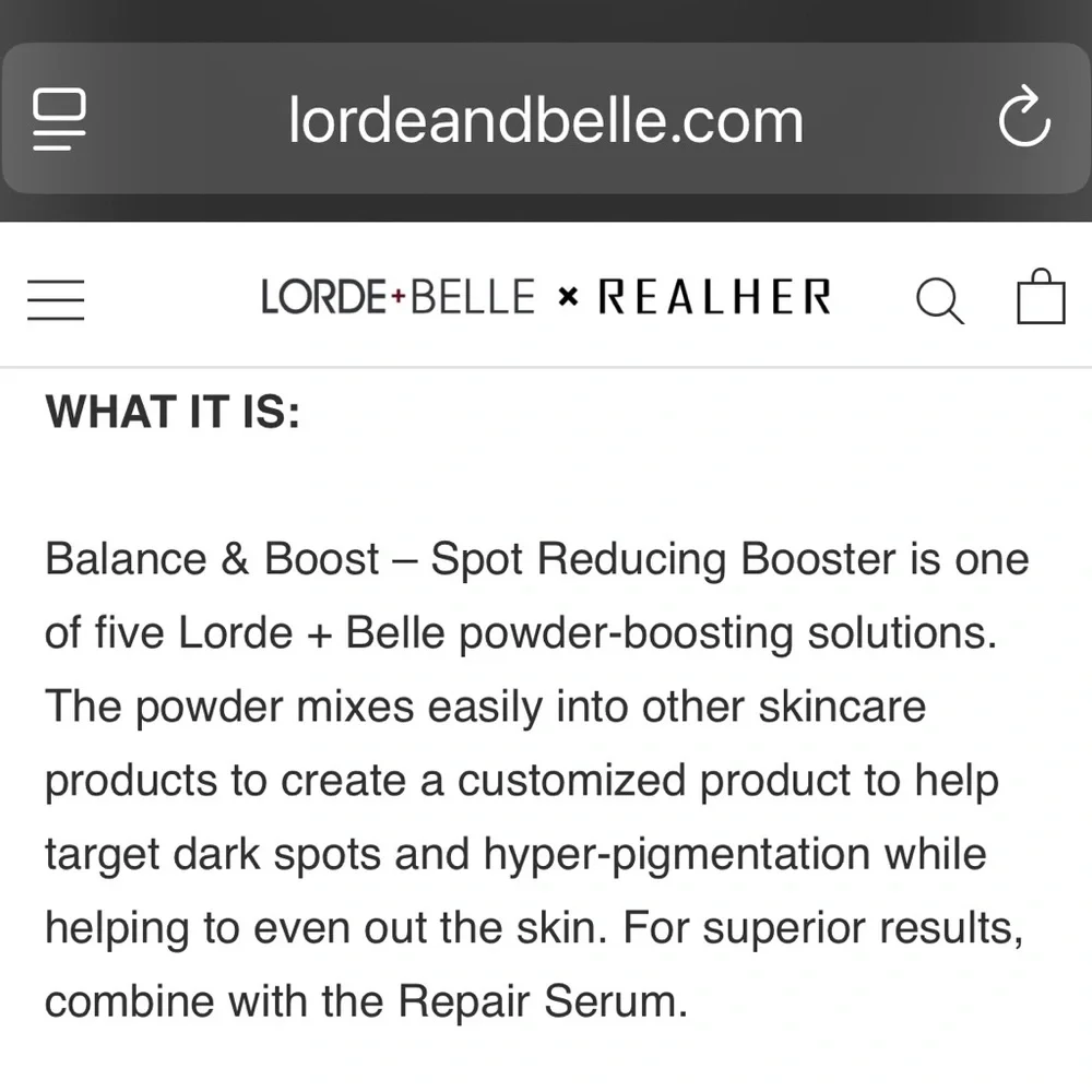 NIB- Lorde+Belle Spot Reducing Booster